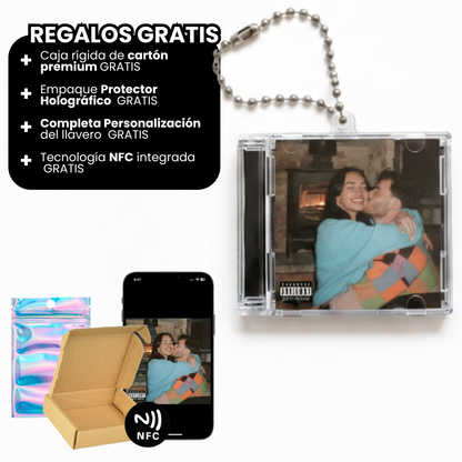 Llavero CD Personalizado con Album o Playlist NFC